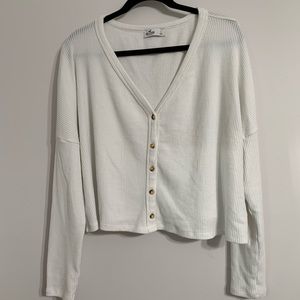 white button down cardigan